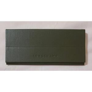 Longchamp Semi-Hard Shell Folding Eyeglasses Case Green Clamshell Sunglasses EUC